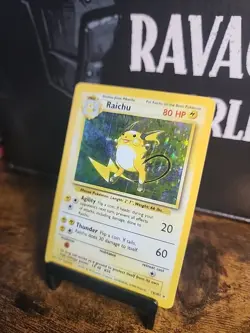 Pokemon Base Set Unlimited Raichu 14/102 Holo Rare - Image 1