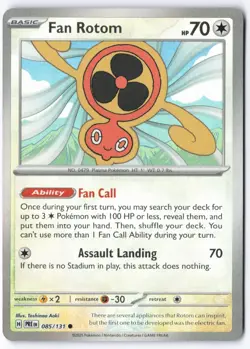 Pokemon TCG Fan Rotom 085/131 Pokeball Holo Prismatic Evolution Playset NM - Image 2