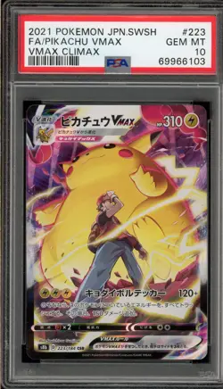 Pokemon Pikachu VMAX Climax Japanese Character Super Rare #223 PSA 10 Gem Mint - Image 1