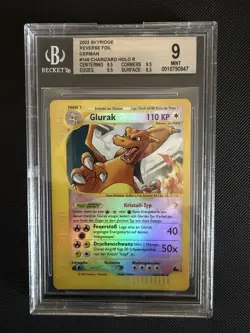 Pokemon 2003 BGS 9 Glurak Charizard Skyridge 146/144 Reverse Holo German 9.5 - Image 1