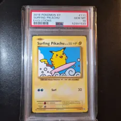 2016 POKEMON XY EVOLUTIONS #111 SURFING PIKACHU PSA 10 - Image 2