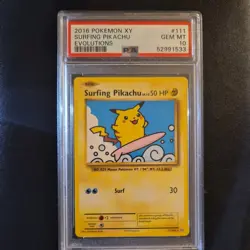 2016 POKEMON XY EVOLUTIONS #111 SURFING PIKACHU PSA 10 - Image 4