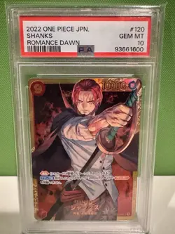 Shanks OP01-120 Romance Dawn (Japanese) One Piece Memorial PSA 10 - Image 1