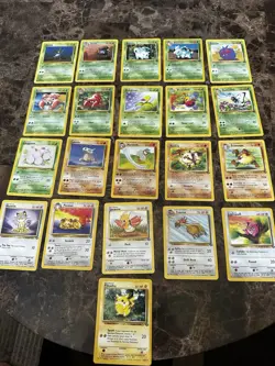 Pokemon Vintage 21 Card Lot - 1999 Jungle Unlimited English Pikachu & others - Image 1