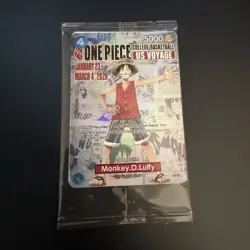 2 One Piece Monkey D. Luffy US Voyage College Basketball Card w/ Poster (Sealed) - Image 1