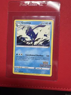 Pokemon TCG Cards Greninja SWSH305 Illustration Contest 2022 Black Star Promo - Image 1