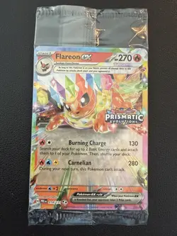 Flareon ex - (Prismatic Evolutions Stamp) 014/131 Miscellaneous Cards & Products - Image 1