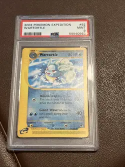 Pokemon TCG Expedition Base Set Wartortle Card 92/165 Vintage 2002 PSA 9 - Image 1