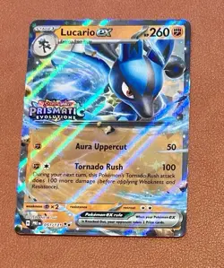 Pokemon Lucario EX Prismatic Evolutions Stamped Card 051/131 - Image 1