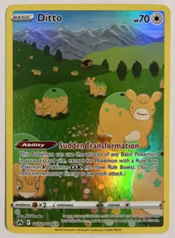 Pokemon TCG Ditto Crown Zenith Galarian Gallery Holo Ultra Rare Card GG22/GG70 - Image 1