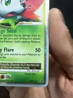 Pokemon TCG Shaymin LV.X Platinum Holo Rare Card 127/127 MP Condition - Image 4