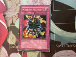 Yugioh! Mask of Restrict LON-018 Ultra Rare 1st Heavily Played - Image 1