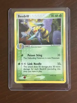 Pokemon TCG Beedrill EX FireRed & LeafGreen Holo Rare Card 1/112 - Image 1