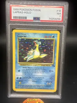 PSA 7 Near Mint - Lapras 10/62 (Fossil) Holo Rare Pokemon Card 👀 Pokemon WOTC - Image 1
