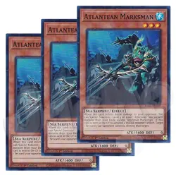 Yugioh Atlantean Marksman x 3 - 1st Edition Super Rare NM - Free Holo - Image 1