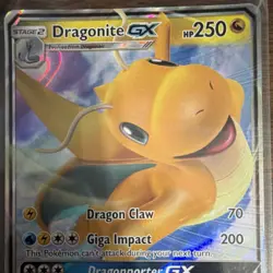 Dragonite GX 37/70 Dragon Majesty Ultra Rare Holo 250 HP Pokemon TCG Card - Image 3