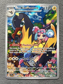 Iono’s Kilowattrel 163/159 Illustration Rare Full Art Holo Pokemon Card NM - Image 1