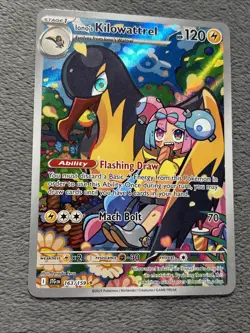 Iono’s Kilowattrel 163/159 Illustration Rare Full Art Holo Pokemon Card NM - Image 4