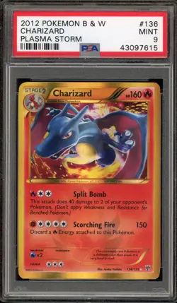 Pokemon Charizard Plasma Storm Holo Secret Rare #136 PSA 9 Mint - Image 1