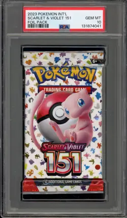 Pokemon 151 MEW EN Sealed Booster Pack PSA 10 Gem Mint - Image 1