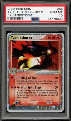 Pokemon Typhlosion ex EX Sandstorm Holo Ultra Rare #99 PSA 10 Gem Mint - Image 1