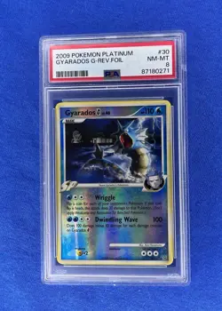 2009 Pokemon Platinum Gyarados G-Rev Foil 30/127 PSA 8 - Image 1