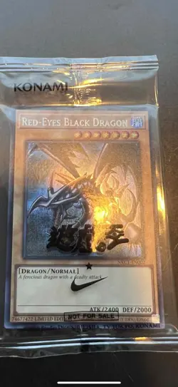 YuGiOh Red-Eyes Black Dragon Nike Worlds Promo NKC1-EN002 Sealed Secret Rare - Image 2