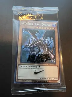 YuGiOh Red-Eyes Black Dragon Nike Worlds Promo NKC1-EN002 Sealed Secret Rare - Image 5