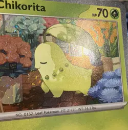 Chikorita Cosmo Holo Swirl like sleeping Black Star Promo 069 Pokemon TCG RARE - Image 2