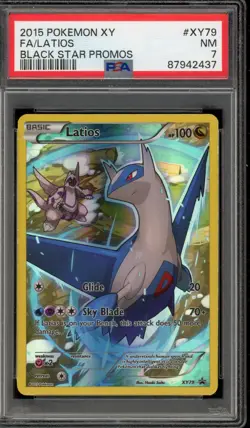 Pokemon Latios Black Star Full Art Promo XY79 PSA 7 - Image 1