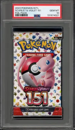 Pokemon 151 MEW EN Sealed Booster Pack PSA 10 Gem Mint - Image 1