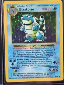 Pokemon TCG Shadowless Blastoise Base Set Holo Rare 2/102 - Image 3