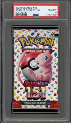 Pokemon 151 MEW EN Sealed Booster Pack PSA 10 Gem Mint - Image 1