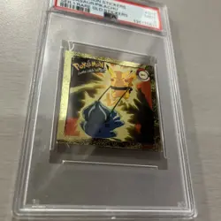 1999 POKEMON STICKERS SER 1 RARE GOLD STICKERS #G11 BULBASAUR/PIKACHU PSA 9 - Image 2