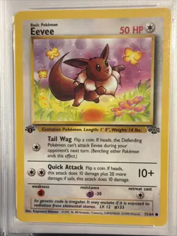 1999 Pokemon Jungle Eevee 1st Edition #51 graded PSA 9 (Mint) - Image 2