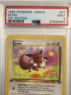 1999 Pokemon Jungle Eevee 1st Edition #51 graded PSA 9 (Mint) - Image 4