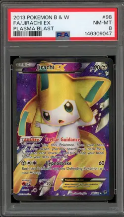 Pokemon Jirachi EX Plasma Blast Full Art #98 PSA 8 - Image 1