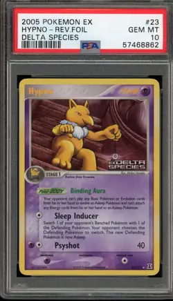 Pokemon Hypno EX Delta Species Reverse Holo Rare #23 PSA 10 Gem Mint - Image 1