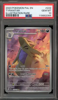 Pokemon Tyranitar Paldea Evolved Illustration Rare #222 PSA 10 Gem Mint - Image 1