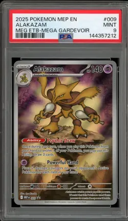 Pokemon Alakazam Mega Evolution Mega Gardevoir ETB Promo #009 PSA 9 Mint - Image 1