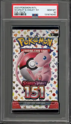 Pokemon 151 MEW EN Sealed Booster Pack PSA 10 Gem Mint - Image 1