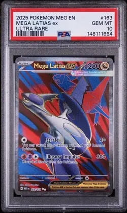 2025 POKEMON MEG EN-MEGA EVOLUTION ULTRA RARE #163 MEGA LATIAS EX PSA 10 - Image 1
