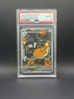 Pokemon TCG Scarlet Violet Destined Rivals Team Rocket’s Raticate 202/182 PSA 10 - Image 1