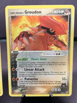 Pokemon TCG Team Magma's Groudon 9/95 & Team Aqua’s Kyogre 3/95 Non Holo Rare - Image 3