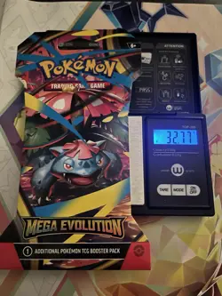 (VERY HEAVY) 32.77g Pokemon TCG Mega Evolution Sleeved Booster Pack (SEALED)✅ - Image 1