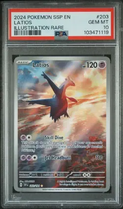 Pokemon Latios #203/191, Surging Sparks Illustration Rare, S&V PSA 10!!! - Image 1