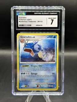 Pokemon TCG DP Mysterious Treasures Gyarados 26/123 CGC 7 Near Mint - Image 1