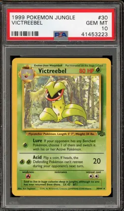 Pokemon Victreebel Jungle Unlimited NON Holo Rare #30 PSA 10 Gem Mint - Image 1