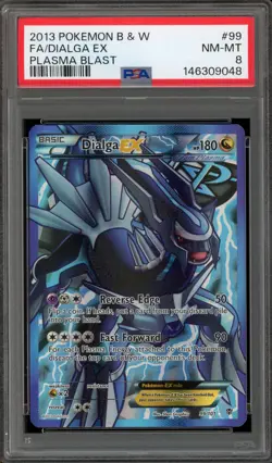 Pokemon Dialga EX Plasma Blast Full Art #99 PSA 8 - Image 1