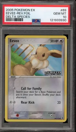Pokemon Eevee EX Delta Species Reverse Holo #69 PSA 10 Gem Mint - Image 1